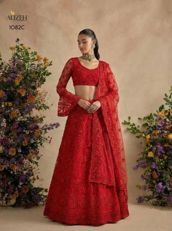 Bridal Wear 1082 BANGLORI SILK Red Wholesale lehenga choli suppliers